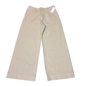 NWT Jesse Kamm Sailor Wide Leg Cotton Canvas Pants Women's 16 Boho Indie Twee